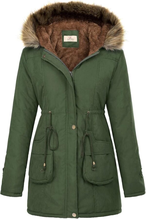 GRACE KARIN Women's Winter Coats Fleece Parkas