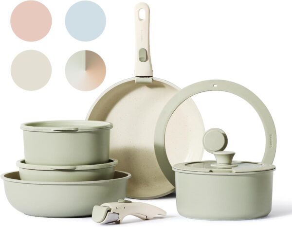 Nonstick Cookware Set Detachable Handle