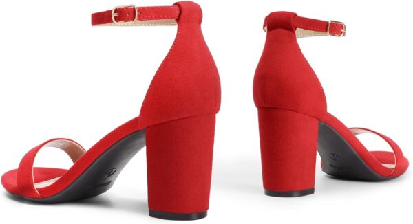 DREAM PAIRS Women's Chunk Low Heel Pump Sandals - Image 2