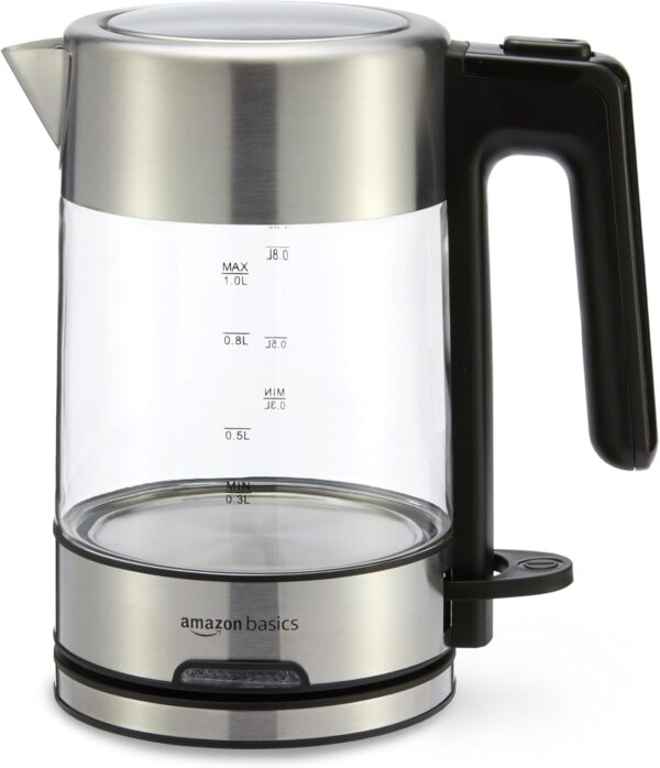 Amazon Basics Glass Carafe Electric Hot Water Kettle