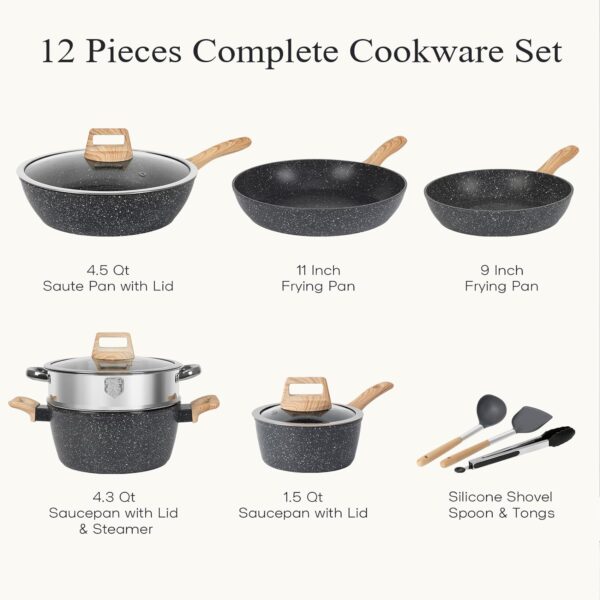 Non Stick Kitchen Cookware Sets - Image 8
