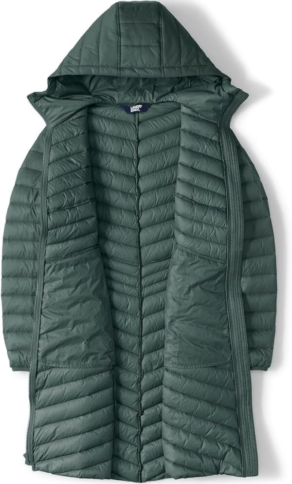 Lands' End Women's Ultralight Packable Long Down Coat - Image 4