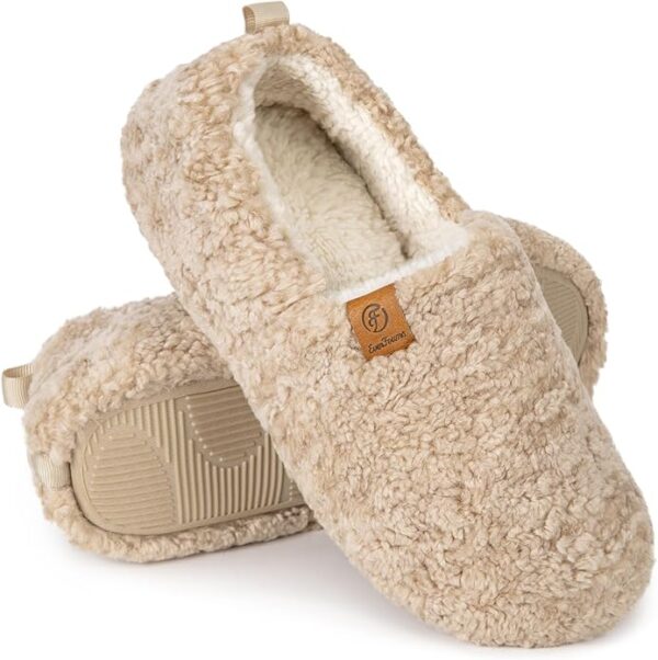 EverFoams Women’s Soft Curly Full Slippers