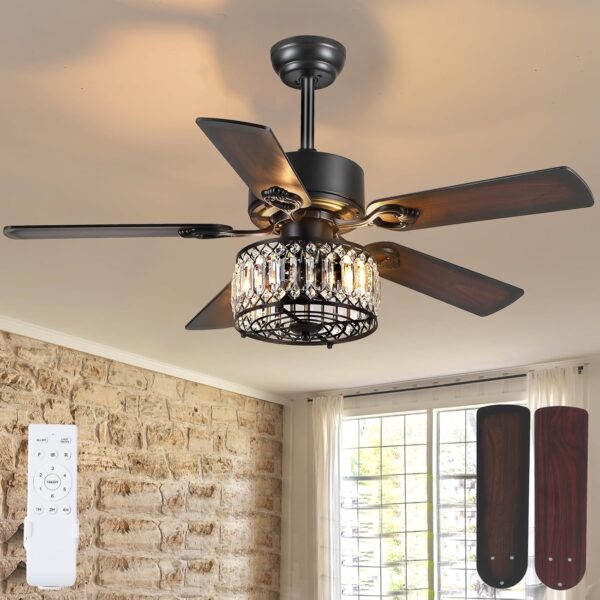 Chandelier Ceiling Fans with Lights - Image 4
