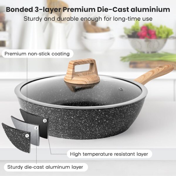 Non Stick Kitchen Cookware Sets - Image 2