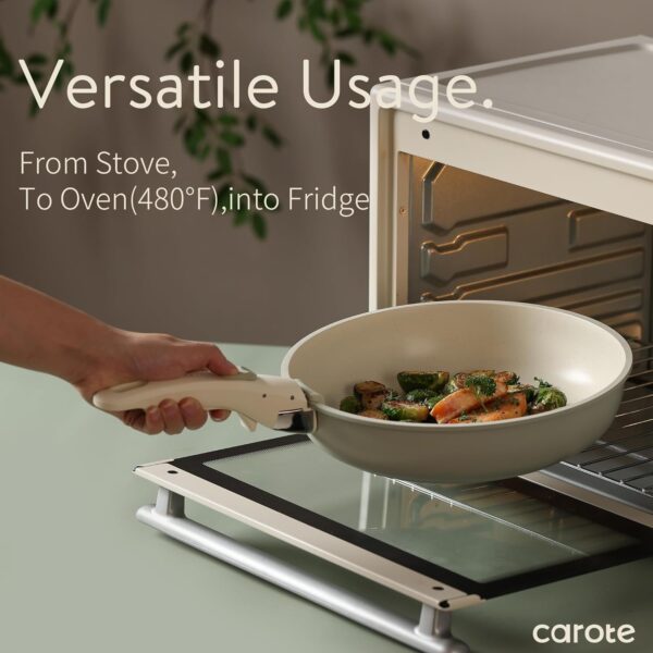 Nonstick Cookware Set Detachable Handle - Image 4