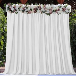 Joydeco White Curtains Backdrop
