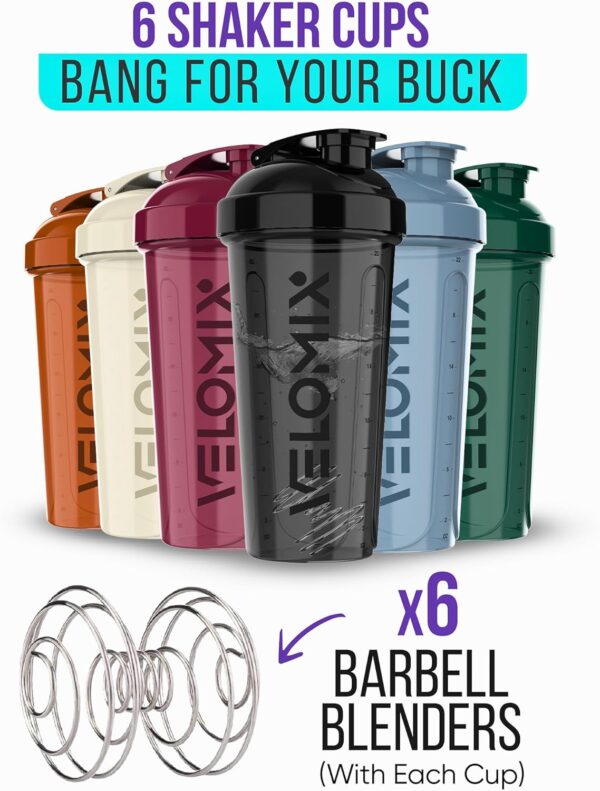 -6 PACK- Shaker Cups for Protein Shakes - Image 4