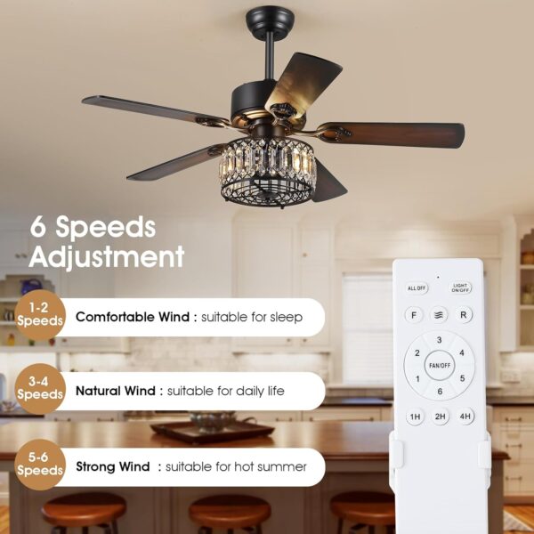 Chandelier Ceiling Fans with Lights - Image 2