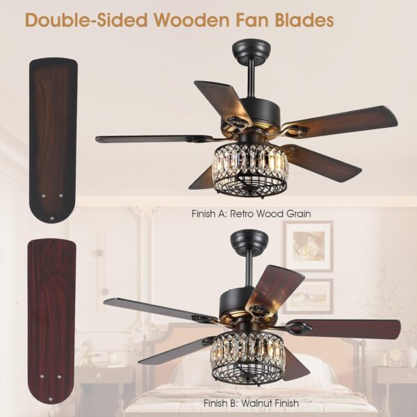 Chandelier Ceiling Fans with Lights - Image 3