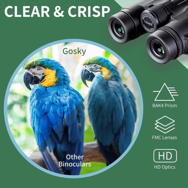 Gosky 10x42 Roof Prism Binoculars for Adults - Image 6