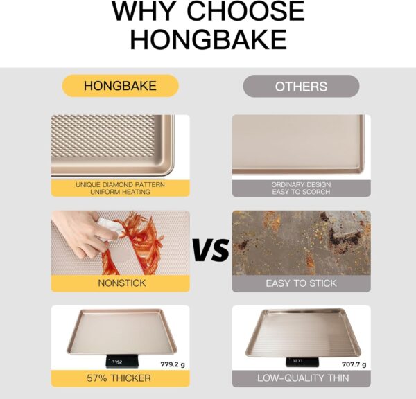 HONGBAKE Baking Sheet Pan Set - Image 2