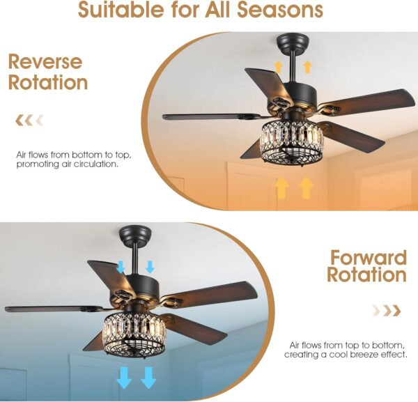 Chandelier Ceiling Fans with Lights - Image 5