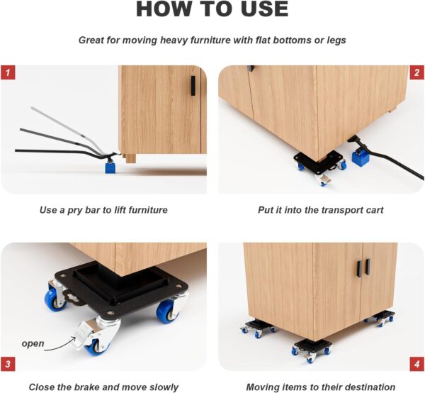 Heavy Duty Furniture Dolly with Baffle - Image 7