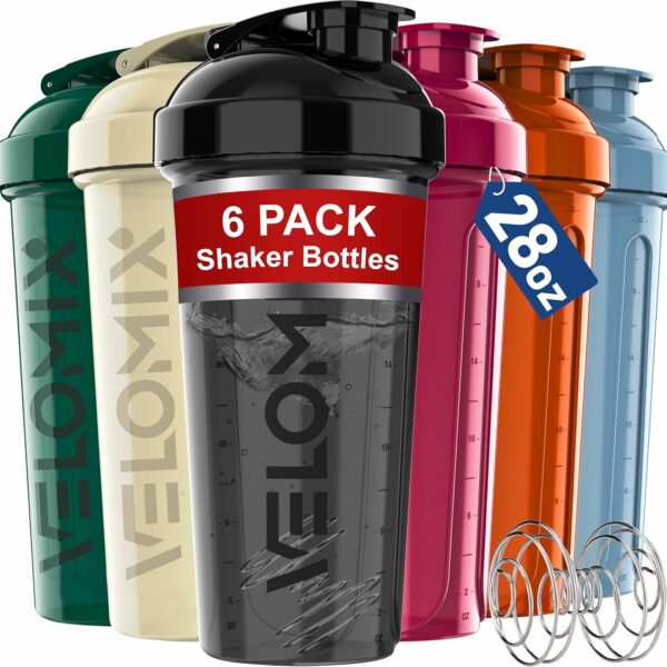 -6 PACK- Shaker Cups for Protein Shakes