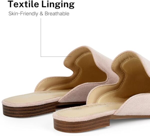 MUSSHOE Mules for Women Flats Comfortable Pointed Toe Women Mules - Image 4