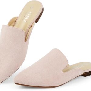 MUSSHOE Mules for Women Flats Comfortable Pointed Toe Women Mules
